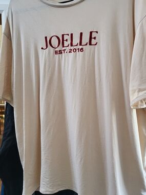 Joelle EST.2016 Embroidered Cream Tee